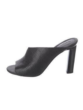 Mercedes Castillo Paulina Black Raffia Leather Mule Sandals- Retails $495